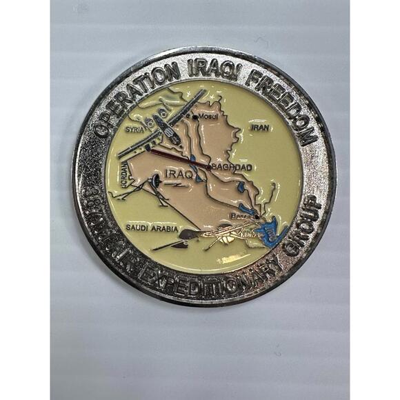USS Operation Iraqi Freedom 387th Air Expeditionary Group Camp Scorpion Coin - Picture 1 of 5